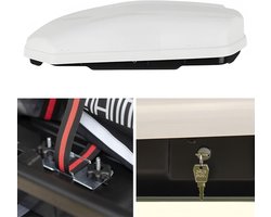 Dakkoffer en Dakdragers - Bagagebox Auto - Extra Opbergruimte - Specifiek voor Model - 330 Liter Inhoud - Wit