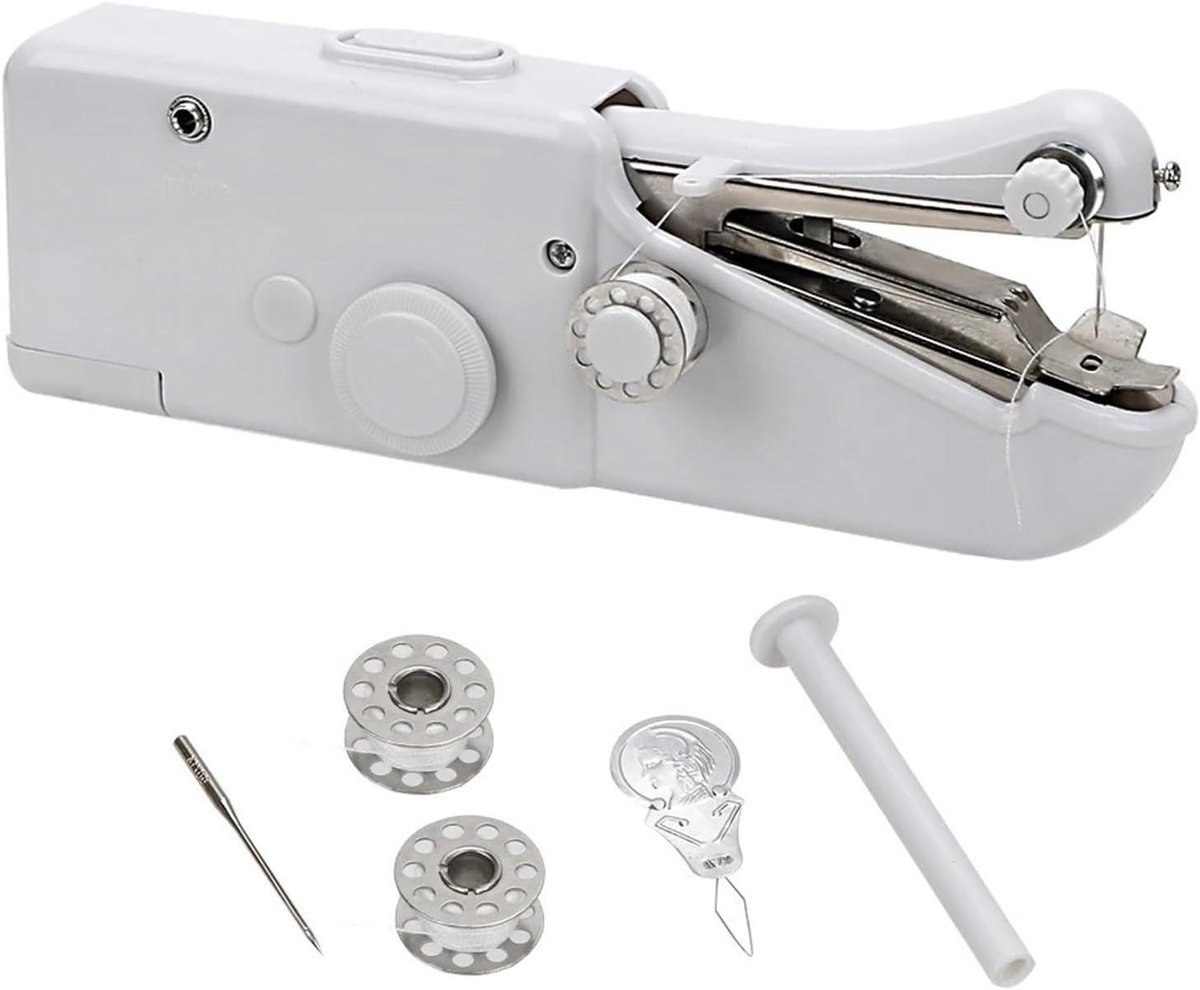 Mini Naaimachine - Draagbare Naaier - Kleding Repareren - Snelsteek Functie - 10x10x10 mm - Wit