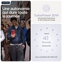 Batterij: TurboPower 30W, tot 41 uur autonomie met 5200 mAh batterij.