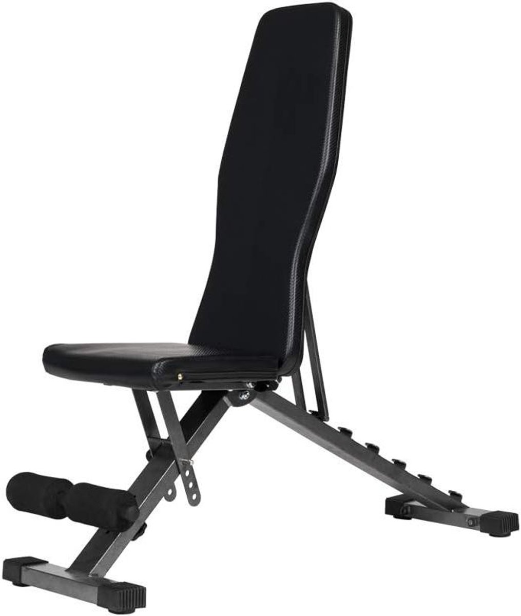 Fitness Bank - Training Bank - Full Body Training - Inklapbaar Ontwerp - 150 kg Belasting - Zwart