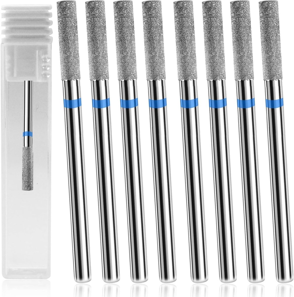 Professionele Set van 8 Stuks Nagelvijl Bits voor Het Reinigen van Nagelriemen, Diamant Boor Bits voor Nagelverzorging en Manicure