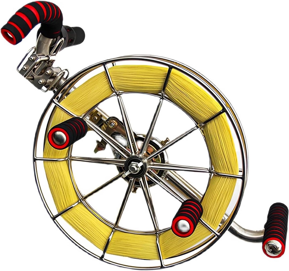 Vliegerhaspel - Lijn Winder - Buiten Spelen - Stille Rem - 26-32cm - Zilver
