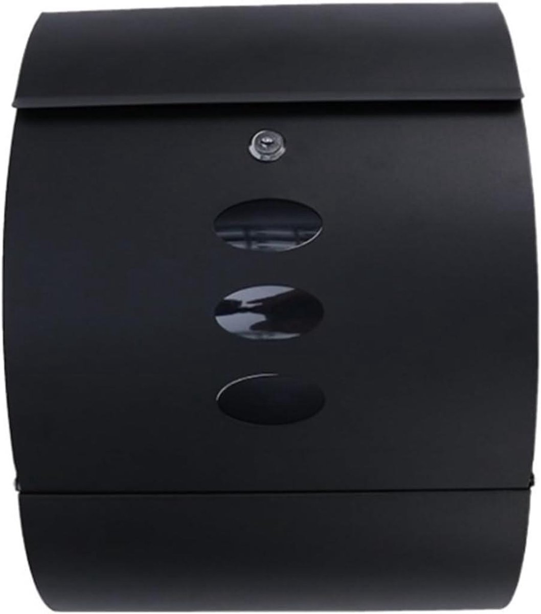 Brievenbus - Buitenpost - Post Ontvangen - Afsluitbaar Compartiment - 30x12x40 cm - Zwart