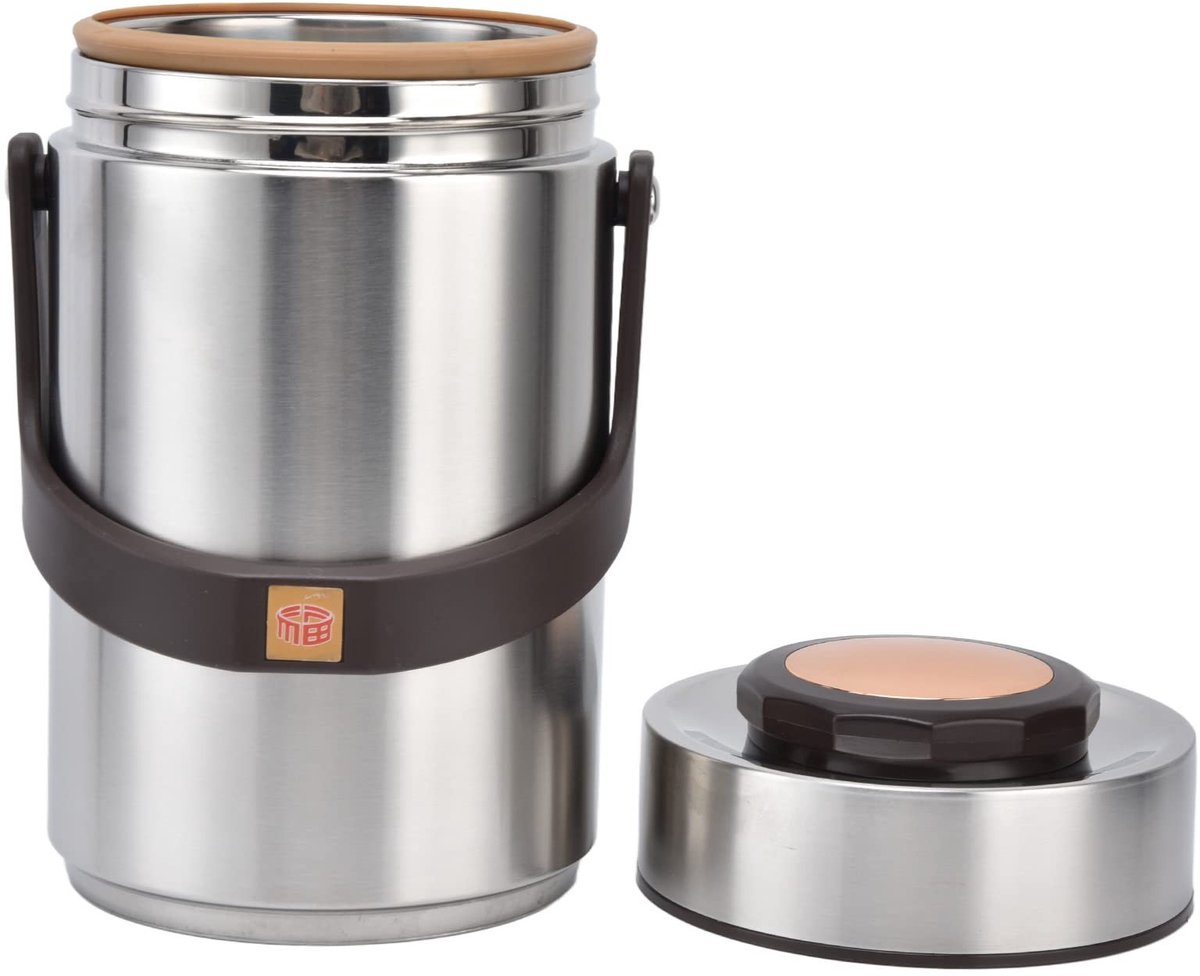Allecto - Geïsoleerde Lunchbox RVS - Thermo Container voor Warm Voedsel - 2300ml - Duurzaam en Handig - Ideaal voor Werk of School - Houdt Eten War..
