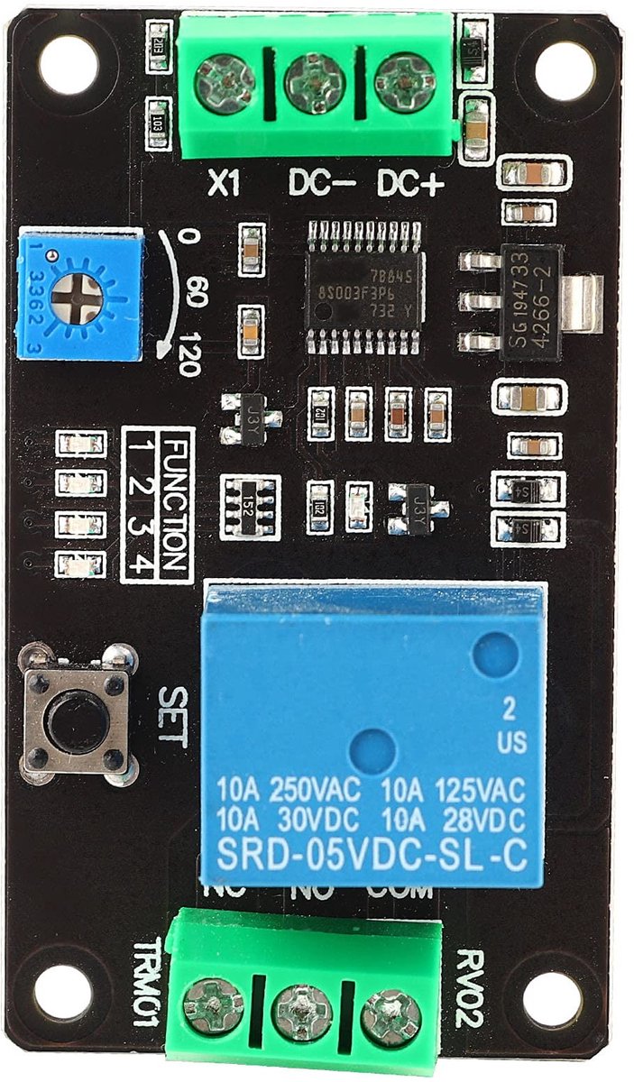 Time Switch Relay 5V/12V/24V DC - Vertraging Timer voor Elektrische Systemen