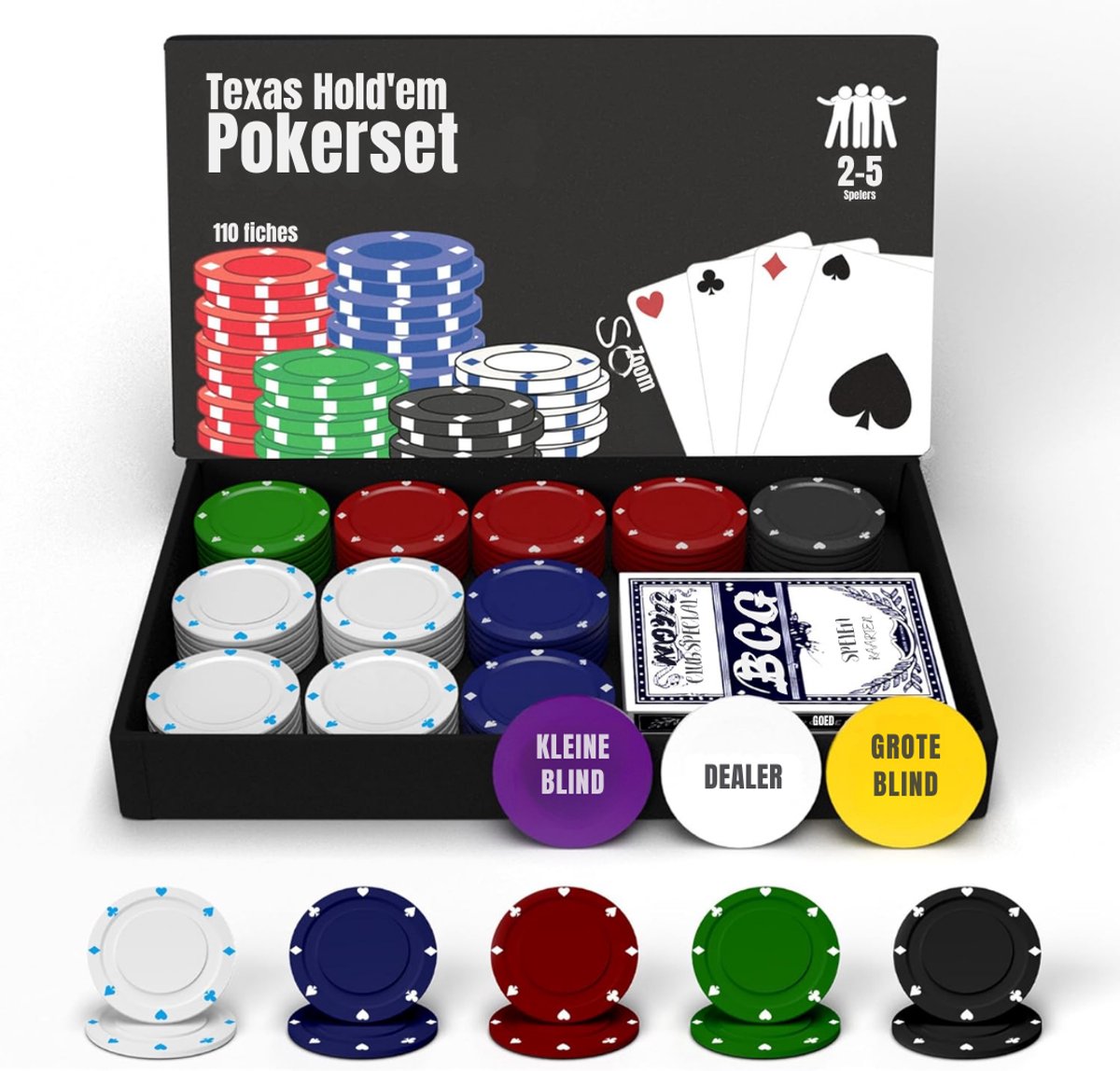 KAD® Professionele Pokermat - Poker Speelmat met Antislip - Oprolbaar & Waterafstotend - Multikleur - 23cm x 22cm x 3cm