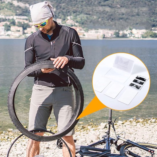 Fietsbanden Reparatieset - Lekplakkers Fiets - Onderweg Repareren - Eenvoudige Peel-and-Stick - Compact Formaat - Universeel van Merkloos — afbeelding 2