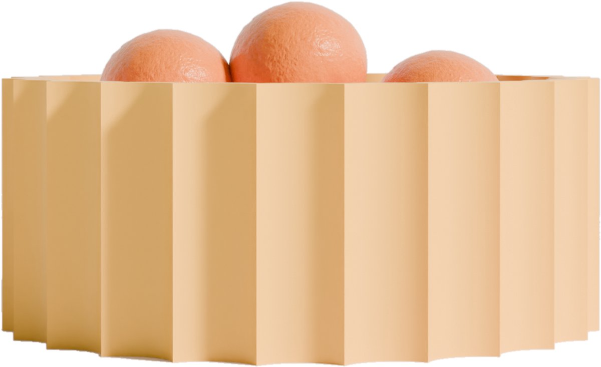 Fiastra Trivela fruitschaal - fruitmand - schaal - geel - 30 x 30 cm
