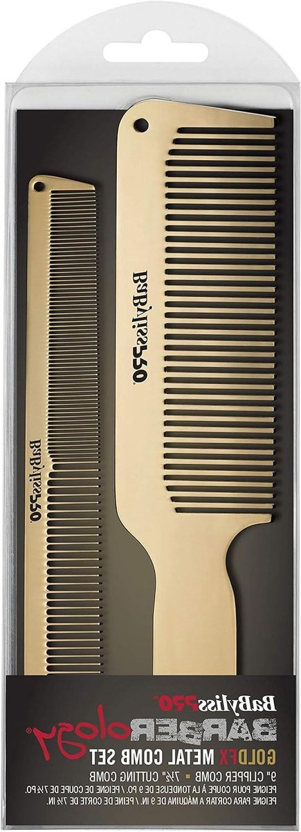 Metalen Kam Set - Haarkammen Styling - Professionele Styling - Antistatisch Hittebestendig - 23.5 cm - Goud