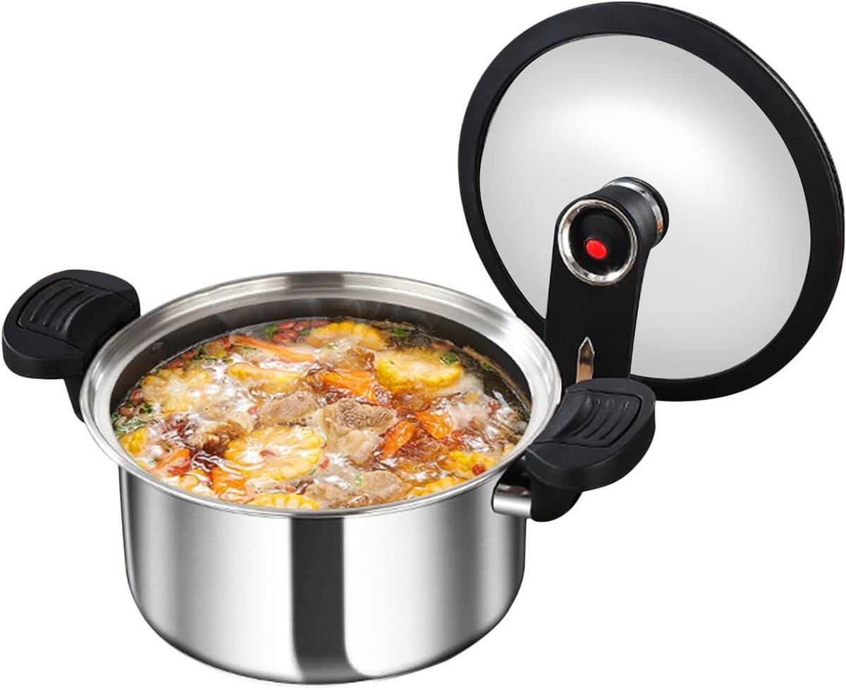 Snelkookpan RVS - Multicooker Pan - Snel Maaltijden Bereiden - Micro-druk Technologie - 3.5L Capaciteit - Zilverkleurig