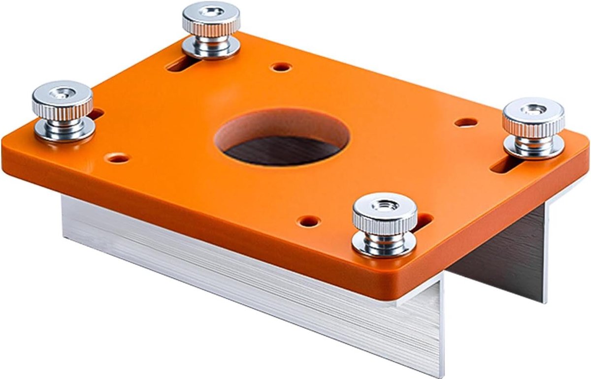 Router Sjabloon - Houtbewerking Jig - Precisie Frezen - Verstelbaar Geleidingsmechanisme - 15x11 cm - Grijs
