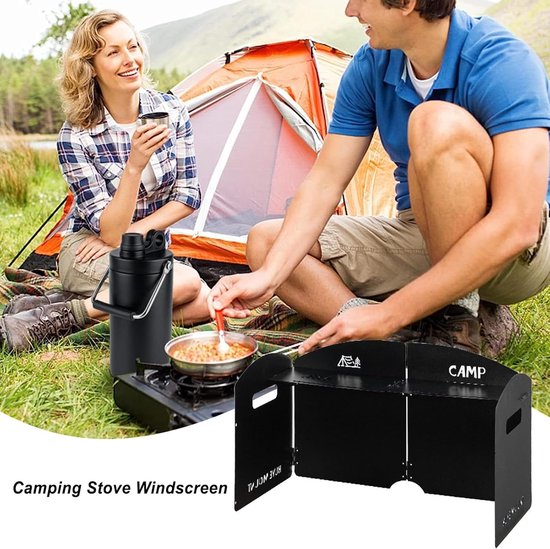 Camping Keuken Windscherm - Opvouwbaar Windblok - Koken Buiten - Compact Opvouwbaar Ontwerp - 35x29x10 cm - Zilver — afbeelding 5