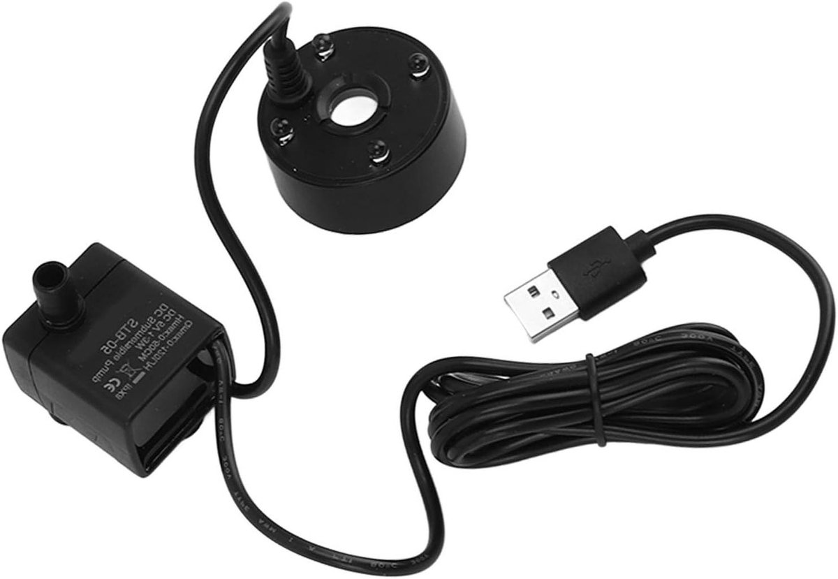 Mistmaker met pomp - Luchtbevochtiger Verstuiver - Decoratieve nevel creëren - USB stroomvoorziening - 9 x 6 x 5 cm