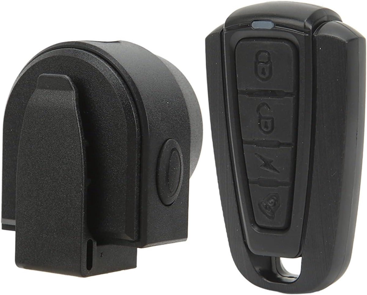 Diefstal Alarm - Fietsbel Beveiliging - Voertuig Beveiligen - Afstandsbediening Bereik 164 Voet - 400 mAh Batterij - Zwart