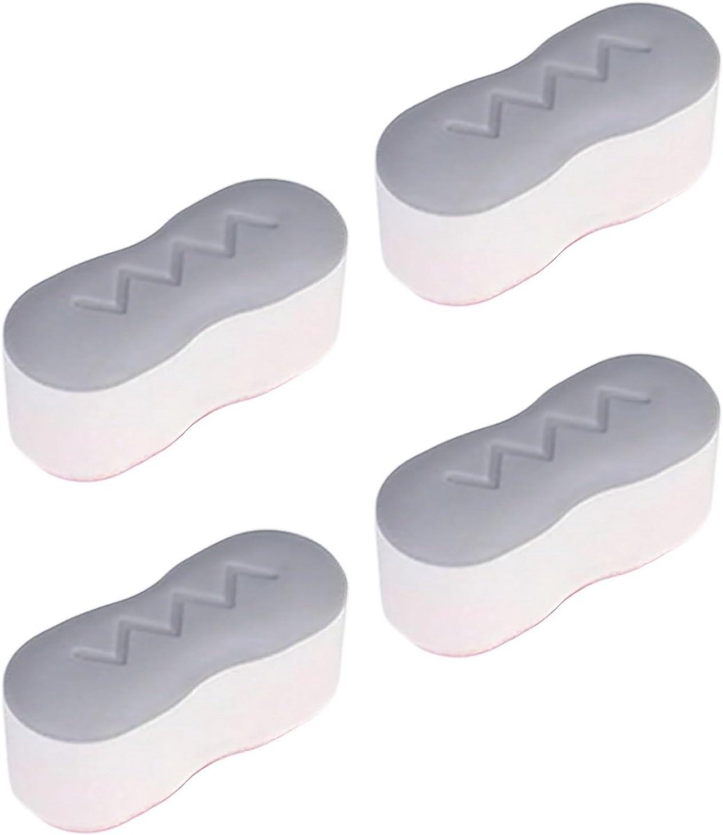 WC-stoelbumpers - Toiletkussen - Badkamerupgrade - Antislip zuigontwerp - 4 stuks - Wit