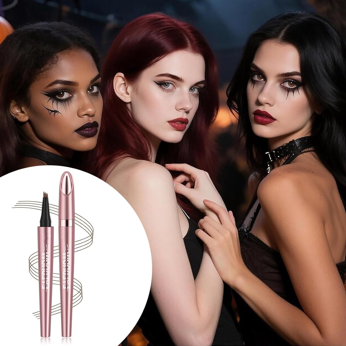 Langdurige Microblading Oogbrauwpen voor Natuurlijke en Gedefinieerde Oogbrows - 2 Stuks Donkerbruin, Waterproof en 3D Effect voor Perfecte Make-up
