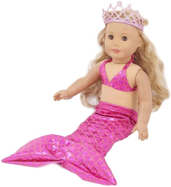 Poppenkleding Set - Zeemeermin Outfit - Poppen Aankleden - Perfecte Pasvorm - 18 Inch Poppen - A — afbeelding 3