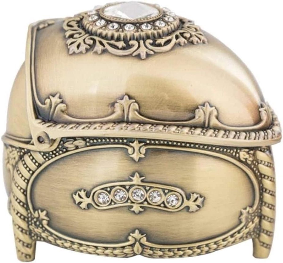 Sieradendoos - Juwelendoos Bakjes - Sieraden Opbergen - Luxe Metalen Design - 8x6x7cm - Goud