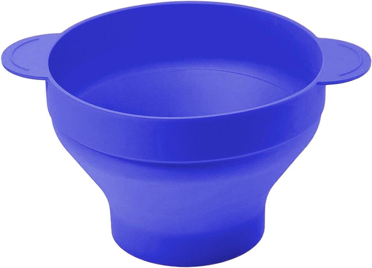 Popcorn Kom - Snack Beker - Films Kijken - Magnetron Geschikt - 24x20x5 cm - Donkerblauw