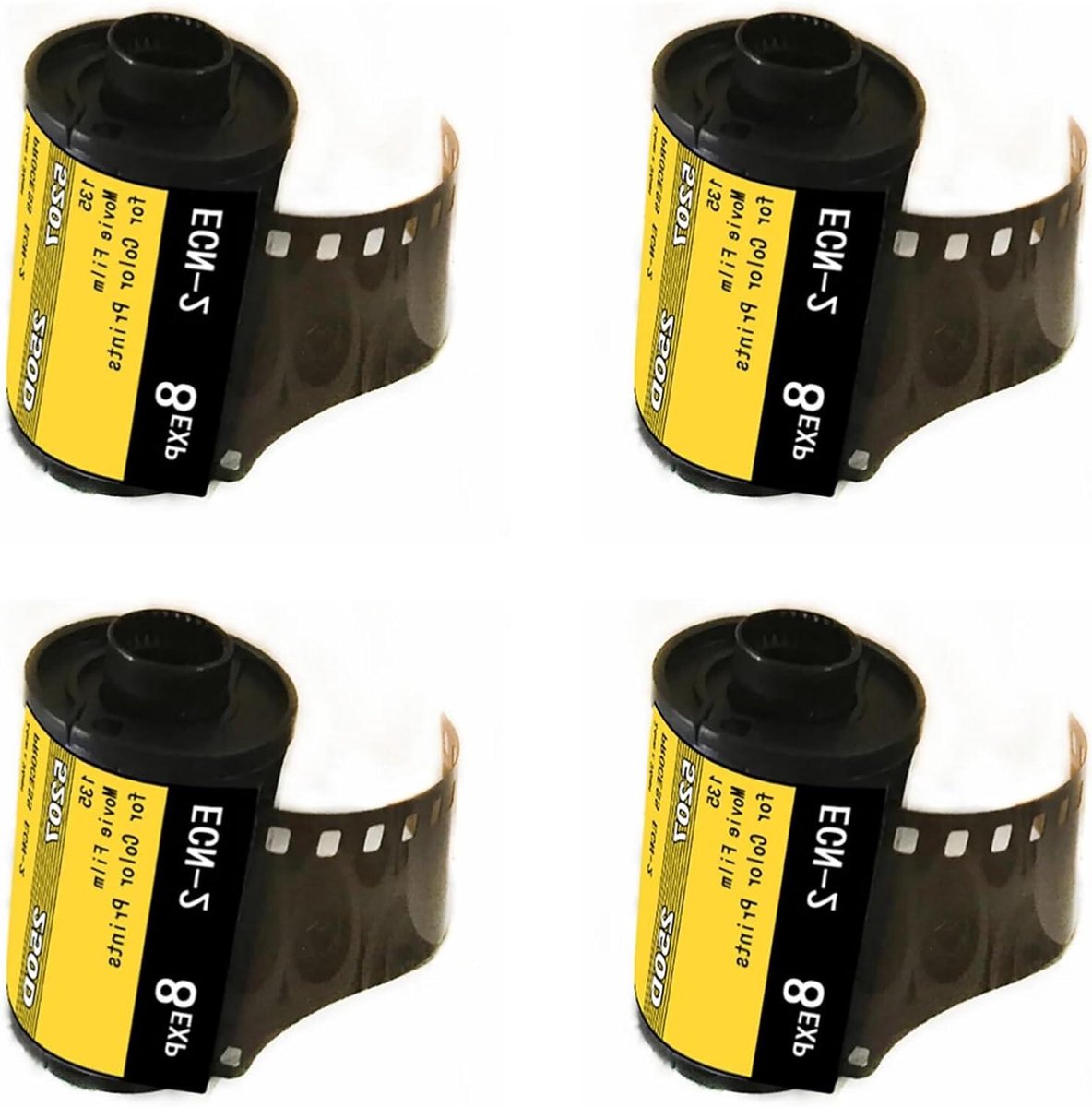 Kleurfilm Rolletjes - Negatief Film - Foto's Maken - Vintage Stijl - 4 Stuks - Zwart