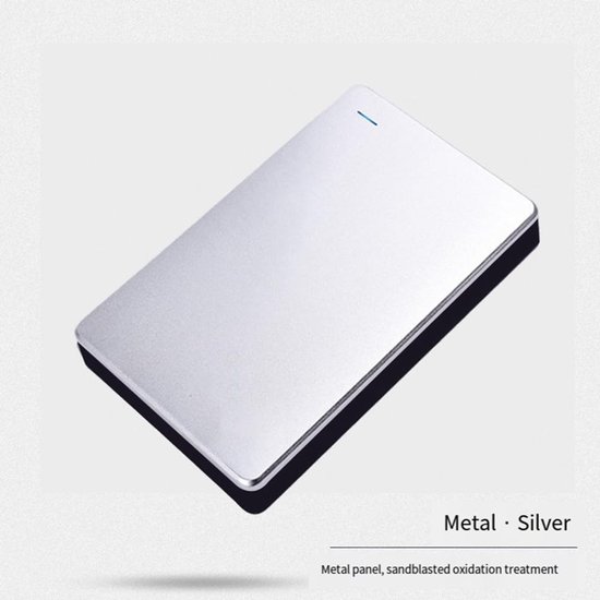 Externe Harde Schijf - Draagbare Opslag - Bestanden Opslaan - Snelle USB 3.0 - 1TB Capaciteit - Zilver — afbeelding 2