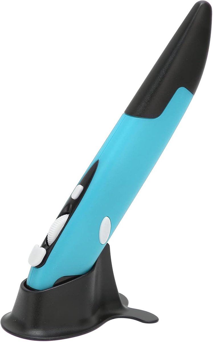 Draadloze optische zakmuis, draagbare mini-luchtmuis met laagspanningsalarm, instelbare resolutie van 800/1200/1600 DPI, ergonomisch ontwerp voor pc, laptop, notebook (blauw)
