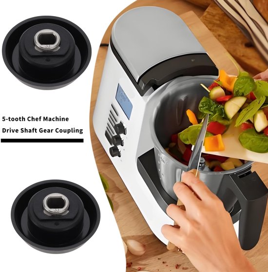 Dailygoody - Mixer Koppeling - Koppeling As Connector - Zwart - 5 Takken Hoofd - Compatibel met Monsieur Cuisine Connect en Smart - Roestvrij staal en... van Merkloos — afbeelding 4