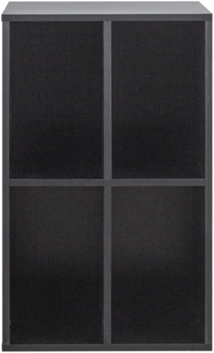 SNJY® Platenspeler Meubel - Platenspeler Kast - LP Houder - Platenhouder - 37D x 44,5B x 74,5H cm - Zwart