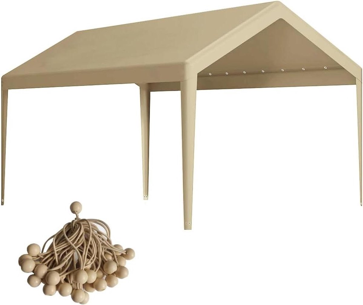 Vervangende Luifelhoes - Carport Afdekking - Bescherming Buiten - Waterdicht Polypropyleen - 10x20 FT - Beige
