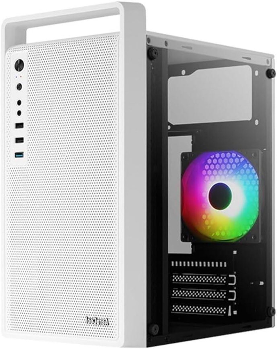 Computer Behuizing - PC Case - Component Bescherming - Gehard Glas - Mid Tower - Wit
