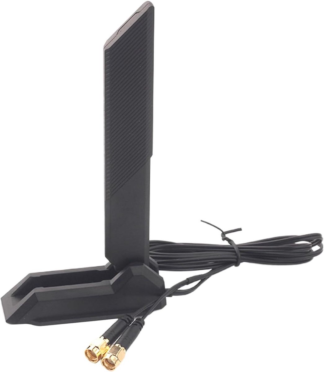 WiFi Antenne Desktop - Netwerk Antenne - Internet Versterken - Magnetische Basis - 1.2 Meter Kabel - Zwart