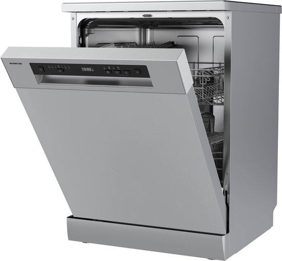 Inventum VVW6036AS Vaatwasser - 14 couverts - Bestekmand - 44 dB - 7 programma's - Deur opent automatisch - Startuitstel - Energielabel C - Vrijstaand - RVS