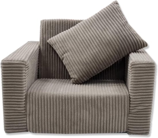 YOR® Kindersofa - Zitzak - Kinderstoel - Beige - 100cm x 50cm x 40cm — afbeelding 3