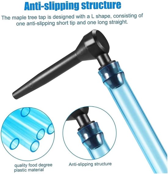 Ahornsiroop Kranen - Sap Tappen - Natuurlijke Sapwinning - Voedselveilig Plastic - 12 Sets - Transparant — afbeelding 5