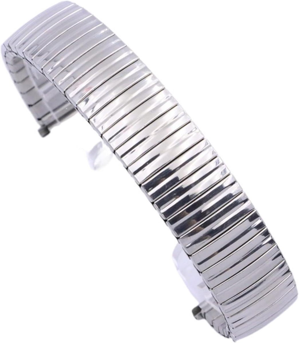 Horlogeband - Metalen band - Dagelijks gebruik - Elastisch ontwerp - 12-20 mm breed - Zilverkleurig