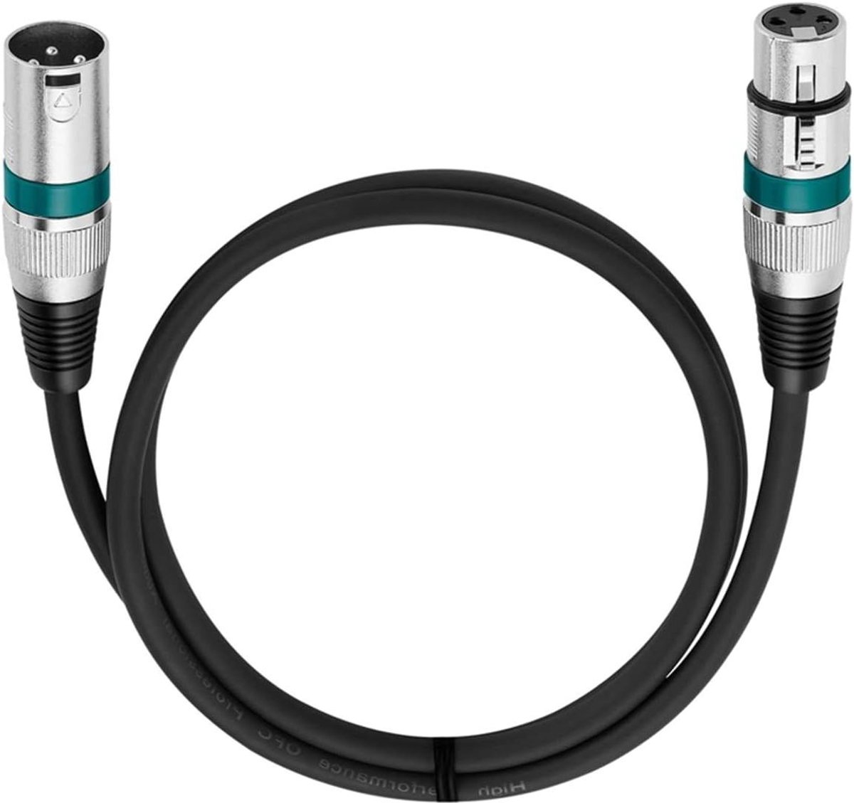 XLR Kabel - Microfoonsnoer Audio - Muziek Opnemen - OFC Koper Afgeschermd - 15 meter - Groen