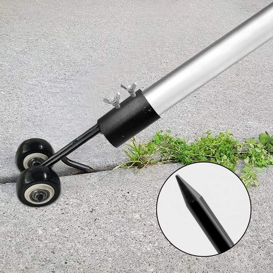 Onkruidverwijderaar - Gazonhulp - Tuinonderhoud - Verstelbare Lengte - 47-80cm - Grijs — afbeelding 5