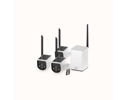 Swann MaxRanger4K™ – Buitencamera’s – 3 Pack met Hub – 4K Ultra HD resolutie – Geïntegreerd Zonnepaneel-Nachtzicht-Tweeweg Audio-Geen Abonnementskosten-250 Meter Draadloos Bereik