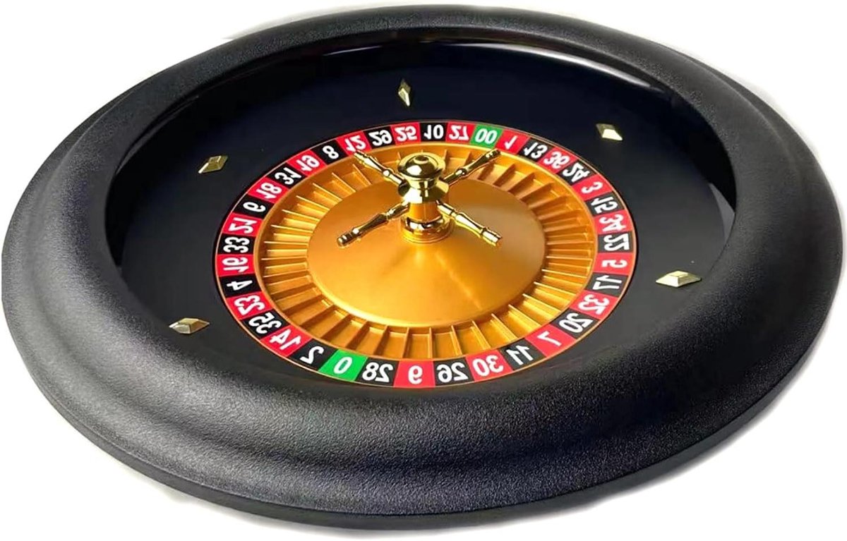 Roulettewiel Set - Casinospel Wiel - Thuis Spelletjes - Casino Grade Deluxe - 18 Inch - Zwart
