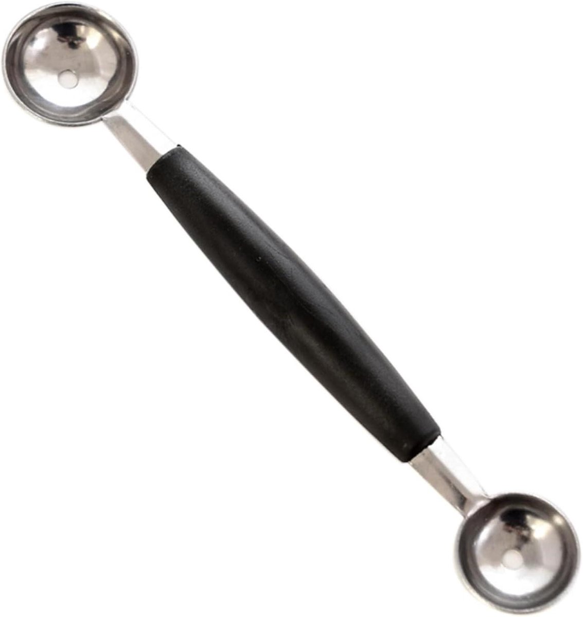 Fruitschepper - IJsschep - Fruit Decoreren - Dubbelzijdige Koppen - 18 cm - Zilver
