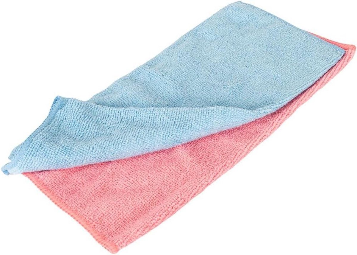 Microvezeldoeken - Set van 2 - Auto Reinigen - Maximal absorptievermogen - 30x30 cm - Blauw