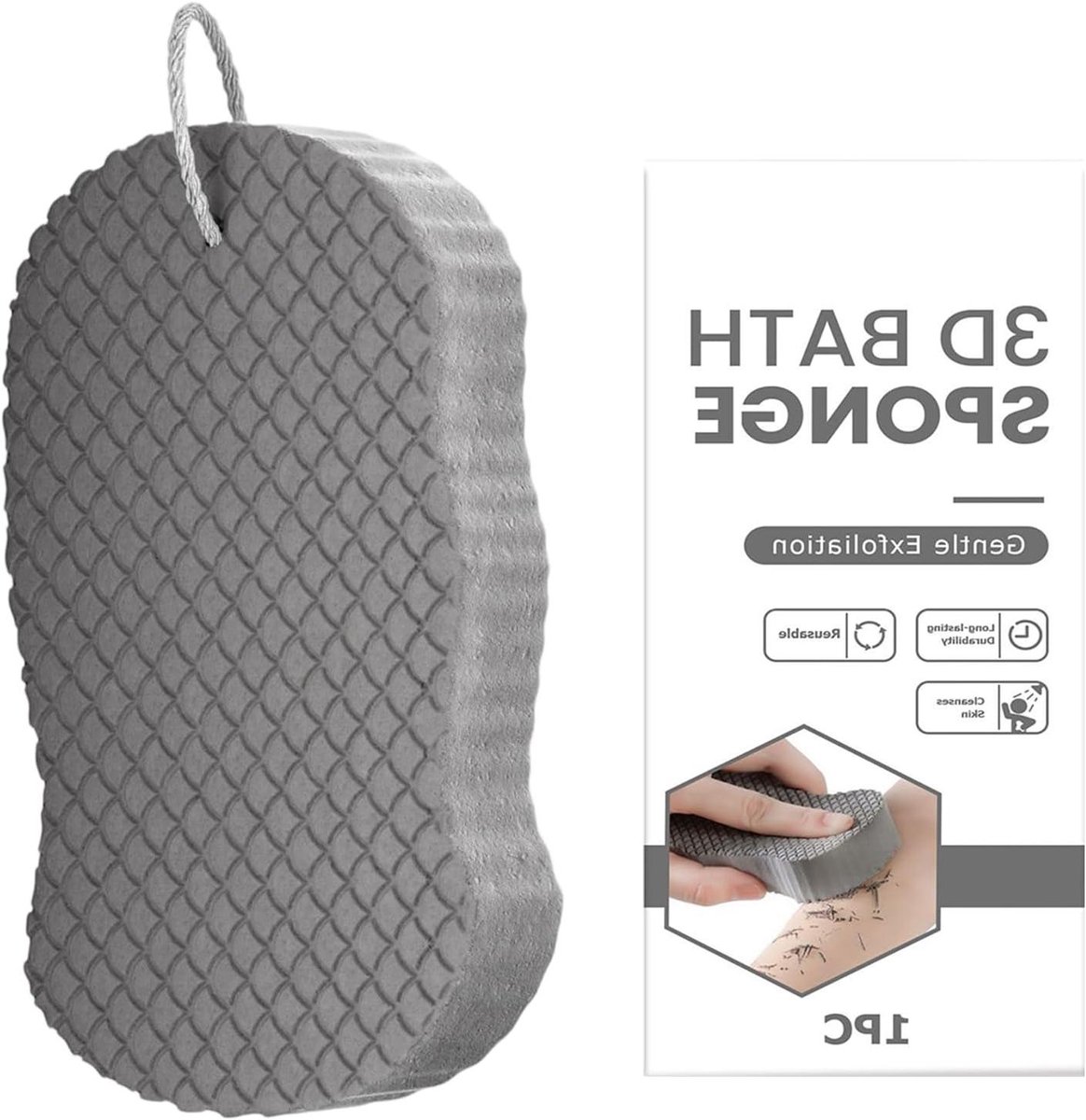 Bad Spons - Douche Spons - Huid Reinigen - Zachte Diepe Reiniging - 14 x 7 x 3.2 cm