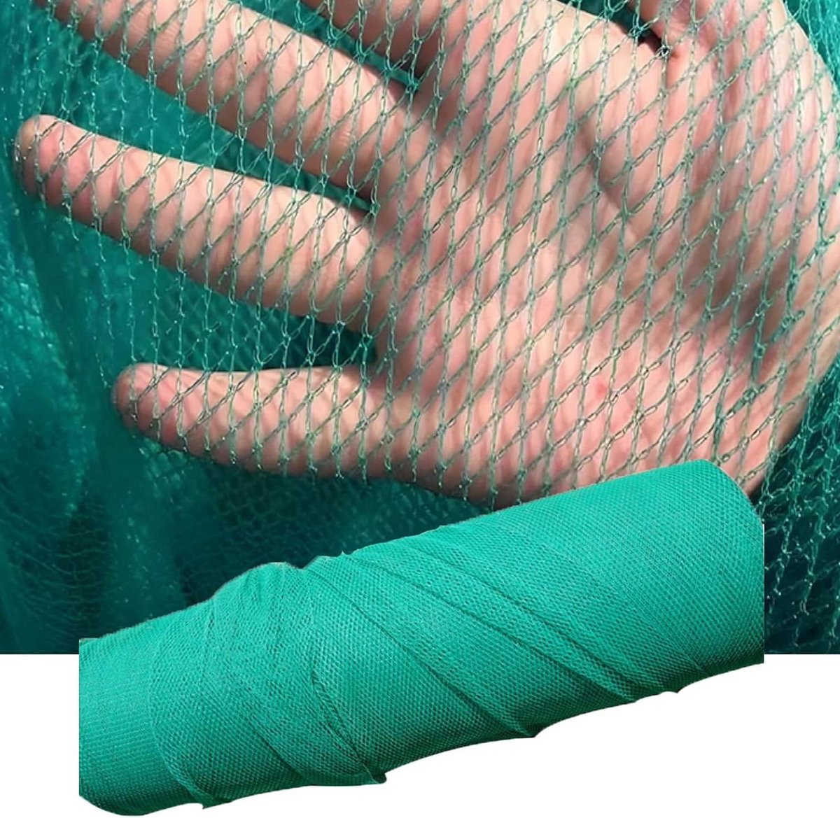 Tuingaas Anti-hagel - Beschermnet Planten - Tuin Verzorging - Ademend Ontwerp - 4 x 10 M - Groen