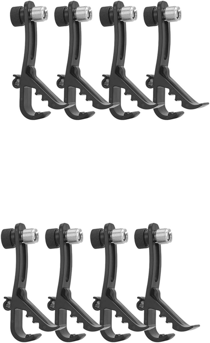 Microfoonclips - Microfoonhouders - Muziek Maken - Verstelbaar Ontwerp - 8 Stuks - Zwart