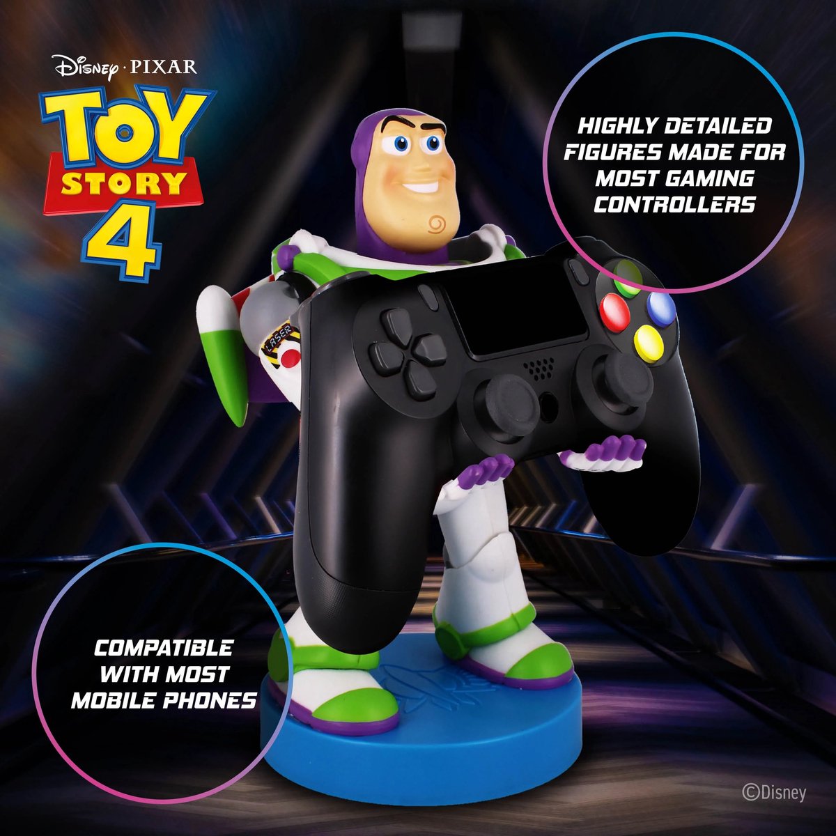 Buzz Lightyear - Disney - figurine standaard voor telefoon | controller | oplaadcase (Cable Guys Original) — afbeelding 9