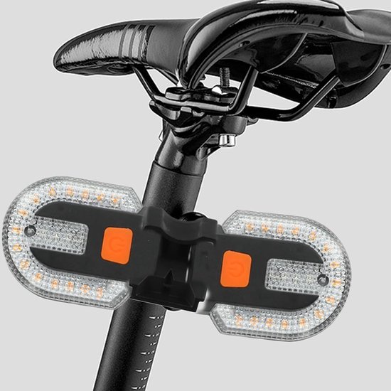 Fiets Signaallampen - Knipperlichten Scooter - Veilige Rit - Met Toeter - 18x4x13cm - Zwart — afbeelding 4