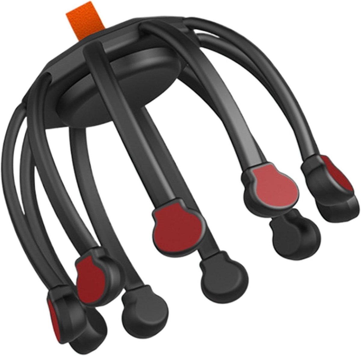 Hoofdhuid Massageapparaat - Hoofd Ontspanning - Stress Vermindering - Tien Flexibele Klauwen - 17 x 16 x 16 cm - Zwart