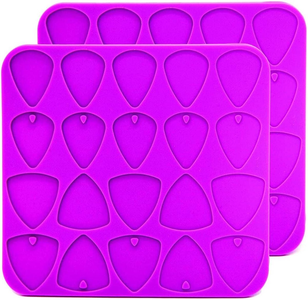Gitaar Plectrum Mal - Hars Gieten - Muziek Maken - Verschillende Diktes - 5 Maten - Transparant