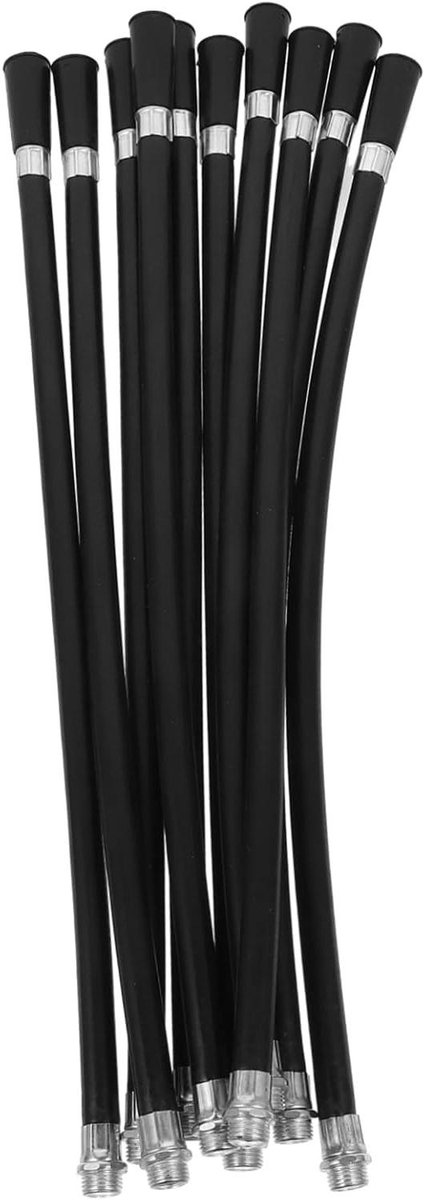 Brandblusser Onderdelen - Slang Vervanging - Veiligheid Onderhoud - Duurzaam Plastic Materiaal - 10 Stuks 50cm - Zwart