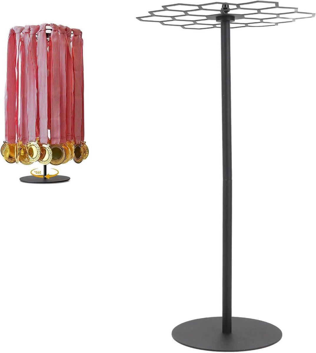 Medaille Display - Prijshouder Standaard - Prestaties Tonen - 360 Graden Rotatie - Meer dan 45 Medailles - Metaal
